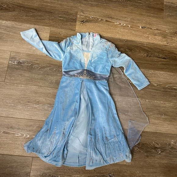 Character Princess Dress With Snowflake Print, Dress Up Costume For Halloween - Picture 2 of 2